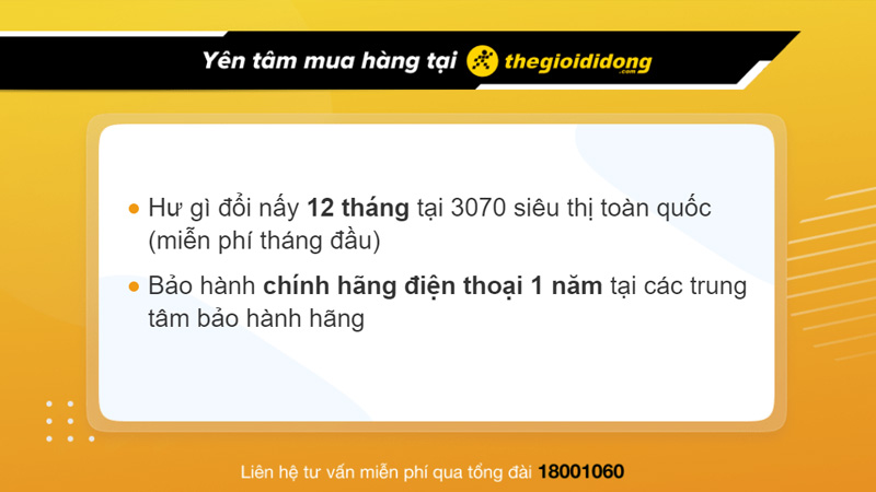 Chính sách bảo hành sản phẩm khi mua sắm tại TGDĐ